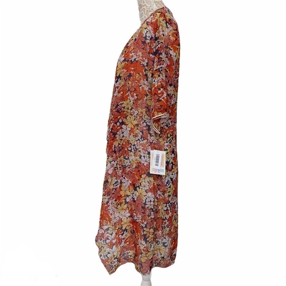 NWT Lularoe sheer open front flora cardigan kimono - Picture 5 of 12